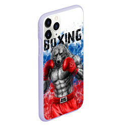 Чехол iPhone 11 Pro матовый Бокс - Россия, цвет: 3D-светло-сиреневый — фото 2