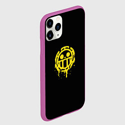 Чехол iPhone 11 Pro матовый Пираты Сердца - Трафальгар ло One Piece, цвет: 3D-фиолетовый — фото 2