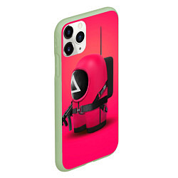 Чехол iPhone 11 Pro матовый Игра в кальмара амонг ас, цвет: 3D-салатовый — фото 2