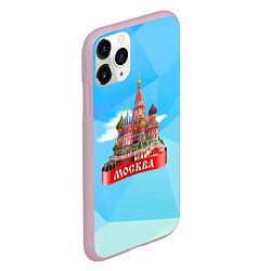 Чехол iPhone 11 Pro матовый Россия Москва, цвет: 3D-розовый — фото 2