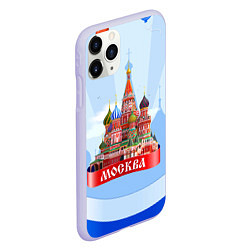 Чехол iPhone 11 Pro матовый Кремль Москва, цвет: 3D-светло-сиреневый — фото 2