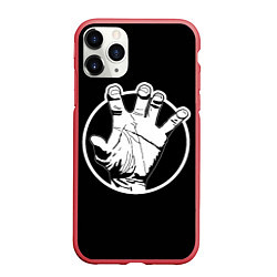 Чехол iPhone 11 Pro матовый Кисть руки, цвет: 3D-красный