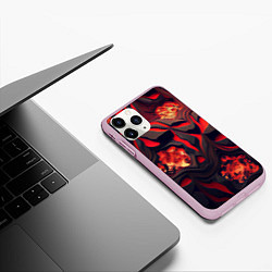Чехол iPhone 11 Pro матовый Застывающая лава, цвет: 3D-розовый — фото 2
