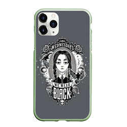 Чехол iPhone 11 Pro матовый Wednesday wear black