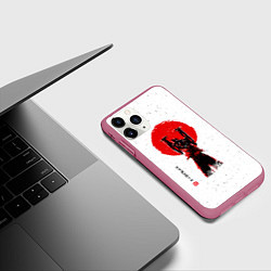 Чехол iPhone 11 Pro матовый Dragon Ball Сон Гоку, цвет: 3D-малиновый — фото 2