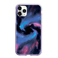 Чехол iPhone 11 Pro матовый Ручная роспись галактики акварелью