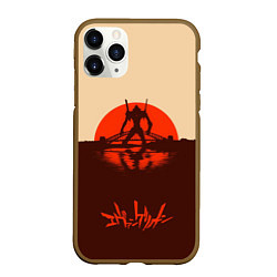 Чехол iPhone 11 Pro матовый Евангелион ноль один, цвет: 3D-коричневый
