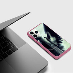 Чехол iPhone 11 Pro матовый Devil may cry, цвет: 3D-малиновый — фото 2