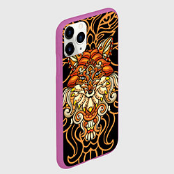 Чехол iPhone 11 Pro матовый Золотая лиса, цвет: 3D-фиолетовый — фото 2