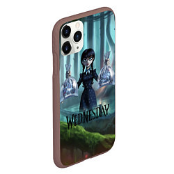 Чехол iPhone 11 Pro матовый Семейка Аддамс фан-арт, цвет: 3D-коричневый — фото 2