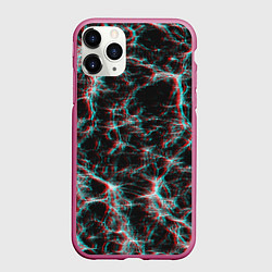 Чехол iPhone 11 Pro матовый Сеть нейронов, цвет: 3D-малиновый