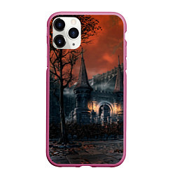 Чехол iPhone 11 Pro матовый Bloodborne пейзаж