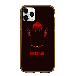 Чехол iPhone 11 Pro матовый Макима и Денжи Человек-бензопила