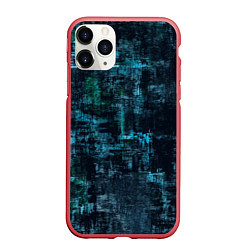 Чехол iPhone 11 Pro матовый Голубой абстракт, цвет: 3D-красный