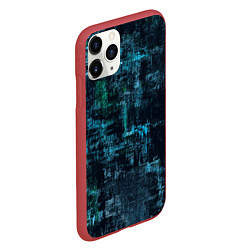 Чехол iPhone 11 Pro матовый Голубой абстракт, цвет: 3D-красный — фото 2