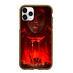 Чехол iPhone 11 Pro матовый Призрак Цусимы, цвет: 3D-коричневый