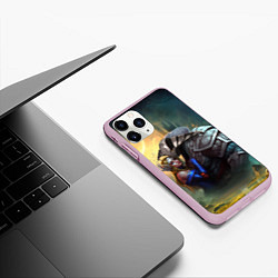 Чехол iPhone 11 Pro матовый Sven and Crystal Maiden, цвет: 3D-розовый — фото 2