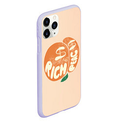 Чехол iPhone 11 Pro матовый Рич пич - богатый персик, цвет: 3D-светло-сиреневый — фото 2