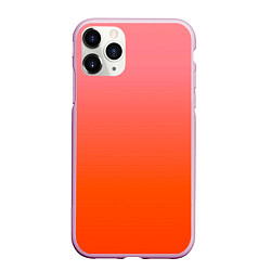 Чехол iPhone 11 Pro матовый Оранжево-розовый градиент