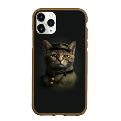 Чехол iPhone 11 Pro матовый Генерал мяу