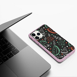Чехол iPhone 11 Pro матовый Любовь в арбузах, цвет: 3D-розовый — фото 2