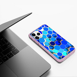 Чехол iPhone 11 Pro матовый Абстракция неоновая, цвет: 3D-розовый — фото 2