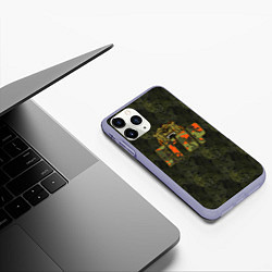 Чехол iPhone 11 Pro матовый Егор камуфляж, цвет: 3D-светло-сиреневый — фото 2