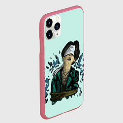 Чехол iPhone 11 Pro матовый Юнги, цвет: 3D-малиновый — фото 2
