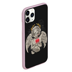 Чехол iPhone 11 Pro матовый Разбитый ангел, цвет: 3D-розовый — фото 2