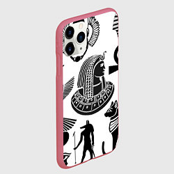 Чехол iPhone 11 Pro матовый Египетские знаки, цвет: 3D-малиновый — фото 2