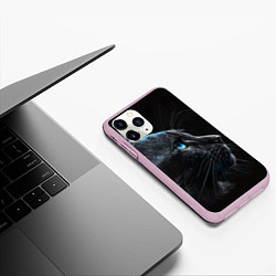 Чехол iPhone 11 Pro матовый Кошечка с голубыми глазками, цвет: 3D-розовый — фото 2