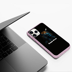 Чехол iPhone 11 Pro матовый Lion-game over, цвет: 3D-розовый — фото 2