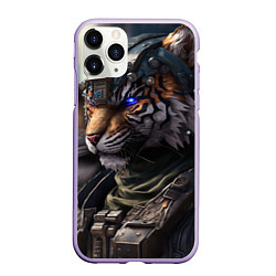 Чехол iPhone 11 Pro матовый Battle Tiger