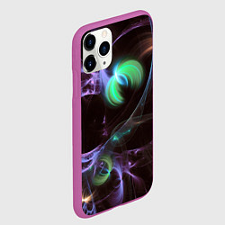 Чехол iPhone 11 Pro матовый Магические фиолетовые волны и цветные космические, цвет: 3D-фиолетовый — фото 2