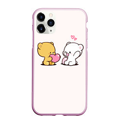 Чехол iPhone 11 Pro матовый Плюшевое признание в любви, цвет: 3D-розовый