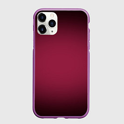 Чехол iPhone 11 Pro матовый Градиент светлая марсала с переходом в черный, цвет: 3D-фиолетовый