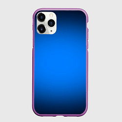 Чехол iPhone 11 Pro матовый Лазурный фон и черная виньетка, цвет: 3D-фиолетовый