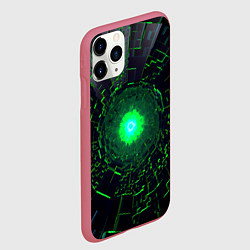 Чехол iPhone 11 Pro матовый Бриллиантовый абстрактный, цвет: 3D-малиновый — фото 2