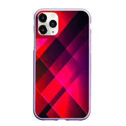 Чехол iPhone 11 Pro матовый Кубические грани абстракции, цвет: 3D-светло-сиреневый