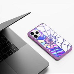 Чехол iPhone 11 Pro матовый Окно из Уэнсдэй, цвет: 3D-фиолетовый — фото 2