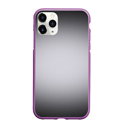 Чехол iPhone 11 Pro матовый Серебристый градиент, цвет: 3D-фиолетовый