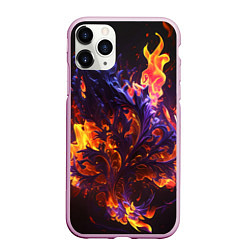 Чехол iPhone 11 Pro матовый Текстура огня