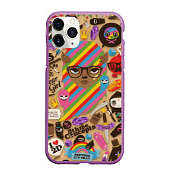 Чехол iPhone 11 Pro матовый Девочка fear, цвет: 3D-фиолетовый