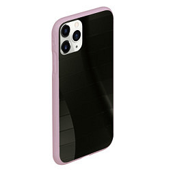 Чехол iPhone 11 Pro матовый Чёрные геометрические металлические листы, цвет: 3D-розовый — фото 2