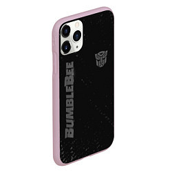 Чехол iPhone 11 Pro матовый Bumblebee Бамблби темный, цвет: 3D-розовый — фото 2