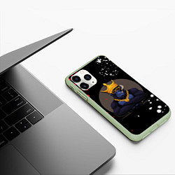 Чехол iPhone 11 Pro матовый Крутая горилла, цвет: 3D-салатовый — фото 2