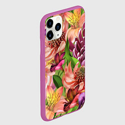 Чехол iPhone 11 Pro матовый Райские цветы, цвет: 3D-фиолетовый — фото 2