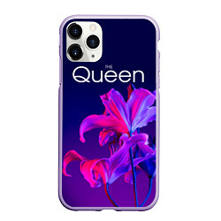 Чехол iPhone 11 Pro матовый The Queen Королева и цветы, цвет: 3D-светло-сиреневый