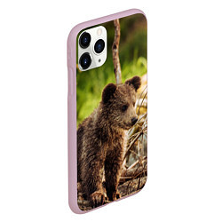 Чехол iPhone 11 Pro матовый Медвежонок красавец, цвет: 3D-розовый — фото 2
