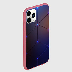Чехол iPhone 11 Pro матовый Неоновая современная броня, цвет: 3D-малиновый — фото 2